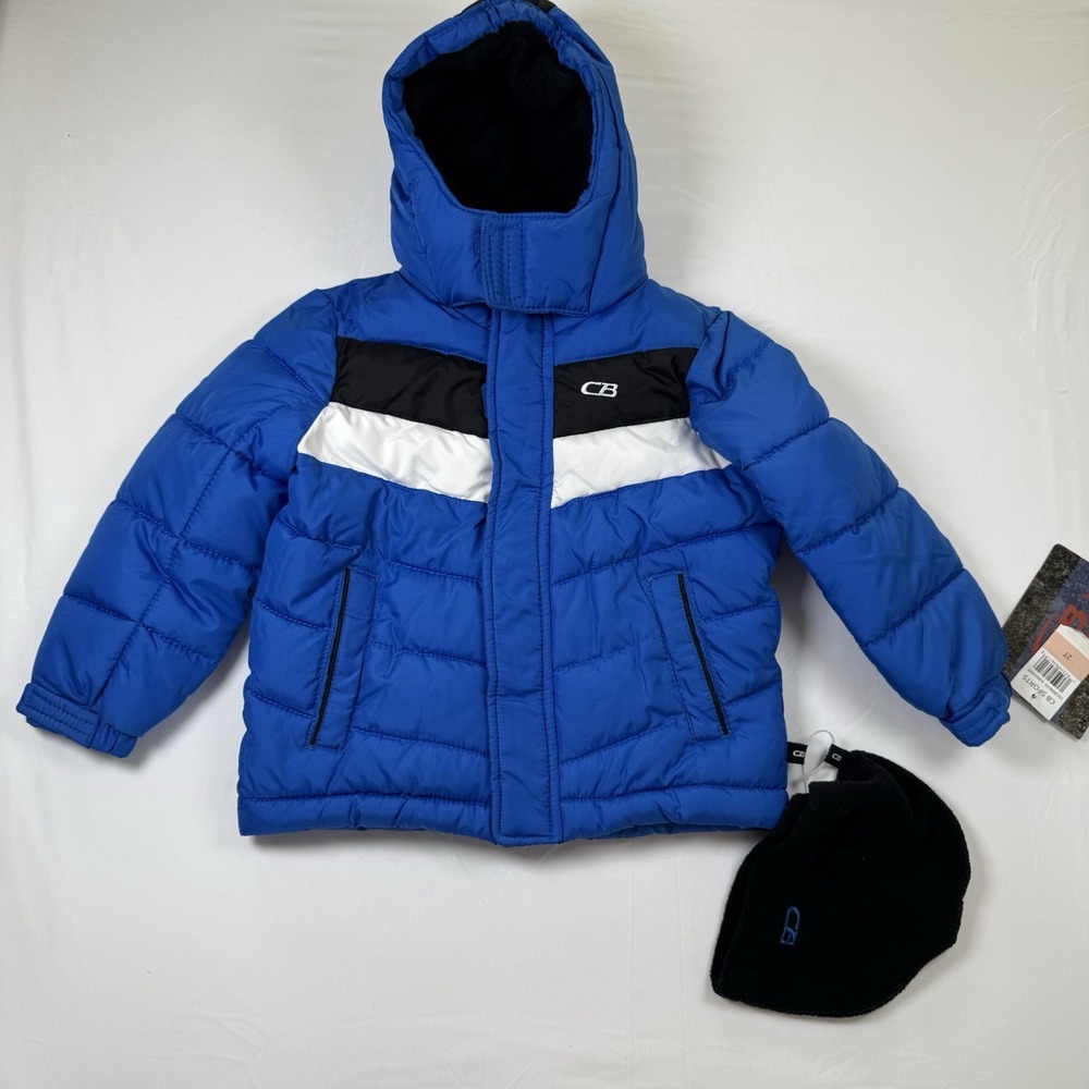 CB Sports Boys Size 2T Blue Arctic Weather‎ Protection Fleece Puffer Jacket